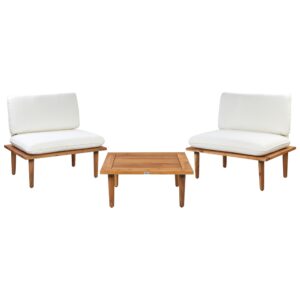 Wohnli Möbelsuche - 2-SITZER LOUNGE SET zertifiziertes Akazienholz cremeweiß Frascati