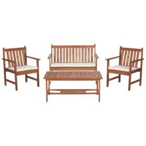 wohnli-moebel-suche-800000898506 Wohnli Möbelsuche - LOUNGE SET 4-Sitzer Akazienholz hellbraun Auflagen weiß Altidona