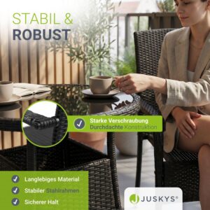 wohnli-moebel-suche-800000900630-1 GARTENSTÜHLE Yoro 2er-Set Kunststoff Juskys Garten & Outdoor > Gartenmöbel > Gartenstühle Schwarz