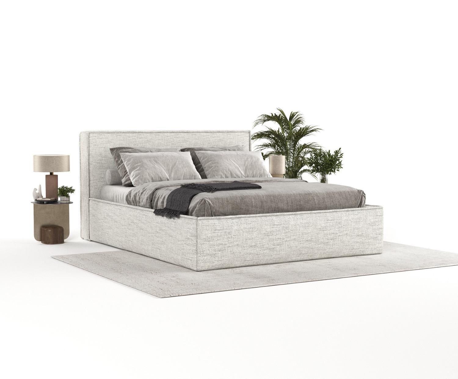 wohnli-moebel-suche-800000901022-1 POLSTERBETT Sato mit Stauraum 180/200 cm Hellgrau im Modesto Stoff Textil AltaBeds Möbel > Betten > Polsterbetten Grau