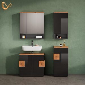 wohnli-moebel-suche-800000901114-1 MIDISCHRANK Tanaro Anthrazit 40 x 84 cm Holzwerkstoff Livinity® Möbel > Schränke > Badezimmerschränke Anthrazit