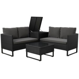 wohnli-moebel-suche-800000901746 Wohnli Möbelsuche - LOUNGEGARNITUR Santorini schwarz / grau