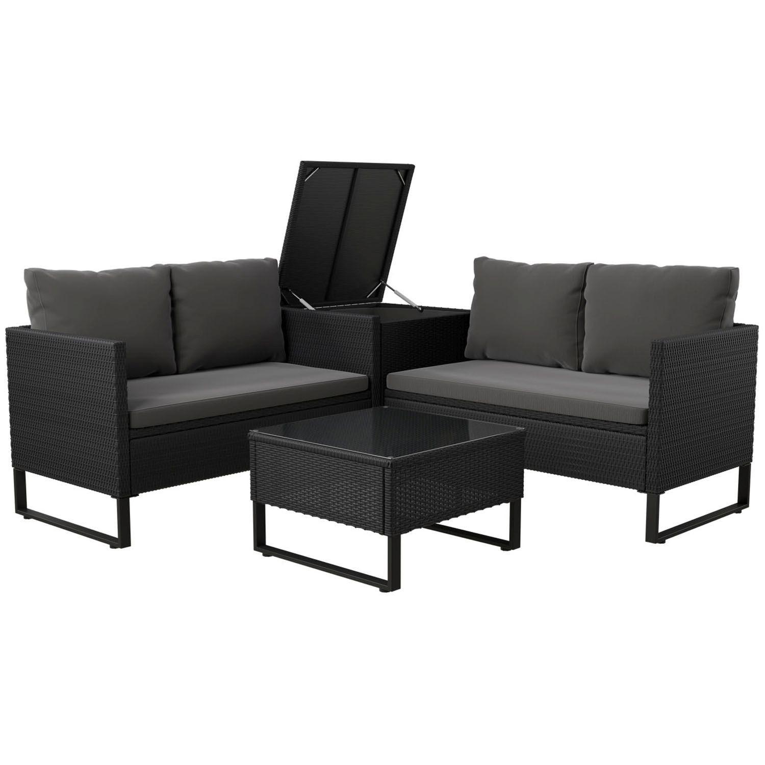 wohnli-moebel-suche-800000901746 Wohnli Möbelsuche - LOUNGEGARNITUR Santorini schwarz / grau