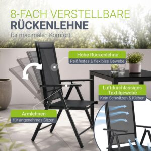 wohnli-moebel-suche-800000901754-1 GARTENGARNITUR Milano 5-tlg. Metall Juskys Garten & Outdoor > Gartenmöbel > Gartenmöbel-Sets Grau