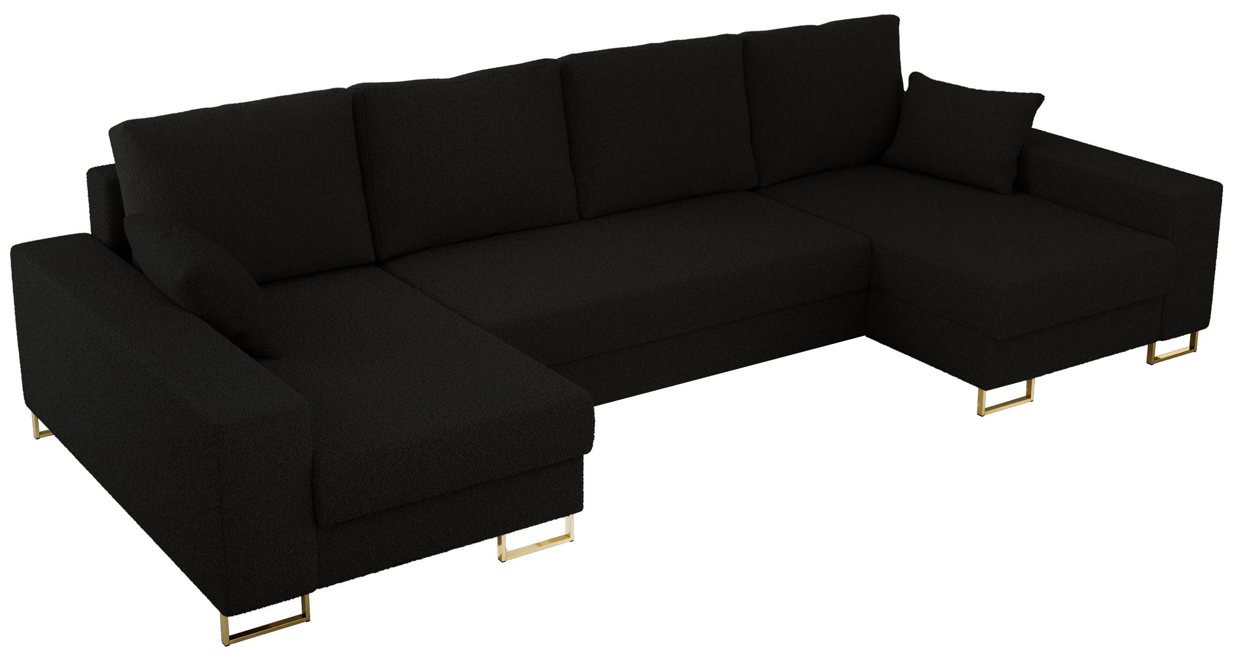 wohnli-moebel-suche-800000905753 Wohnli Möbelsuche - WOHNLANDSCHAFT DORIAN U Bouclé Schwarz