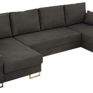 wohnli-moebel-suche-800000905755 Wohnli Möbelsuche - WOHNLANDSCHAFT DORIAN U Velvet Dunkelgrau