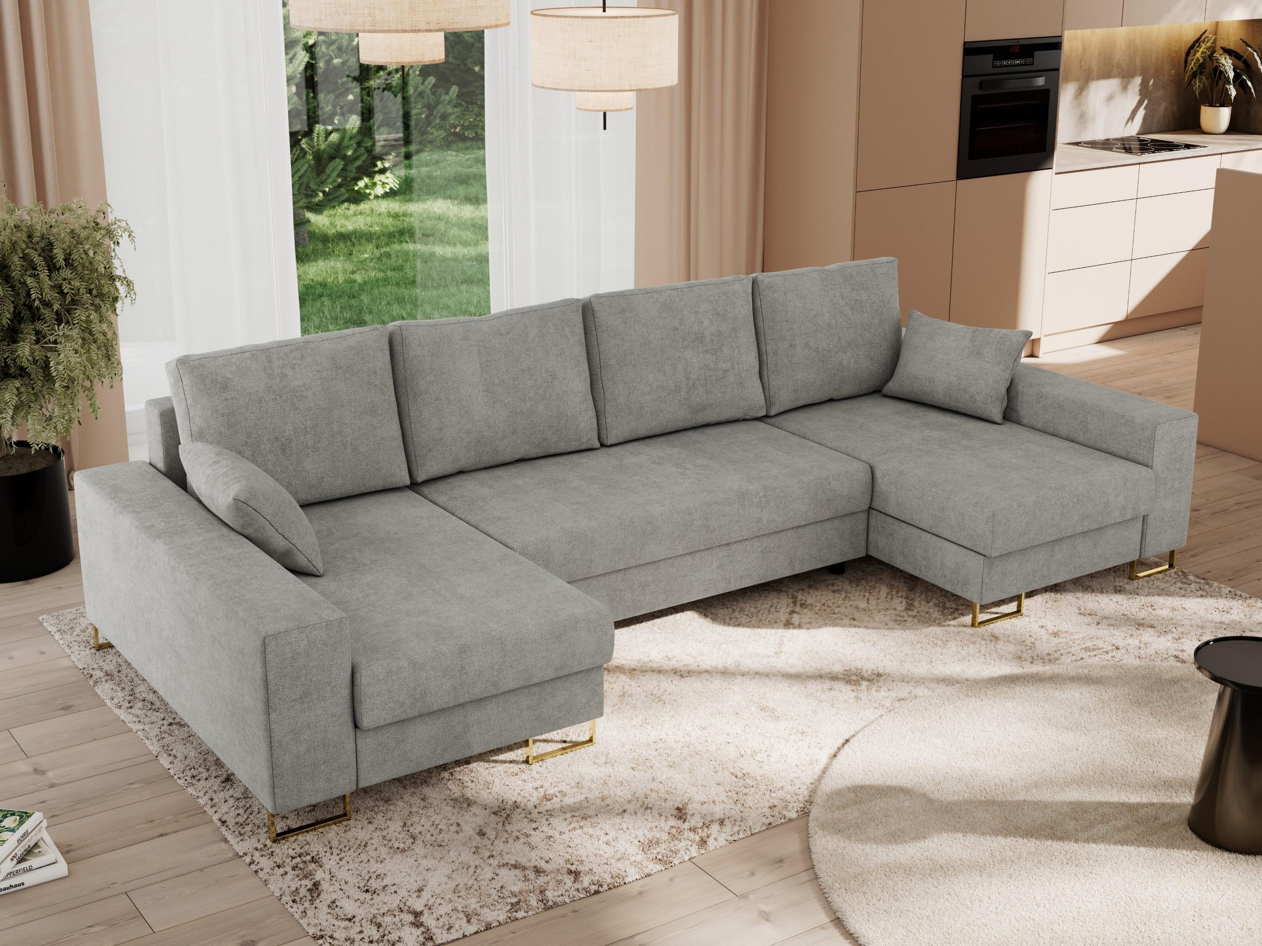 wohnli-moebel-suche-800000905763-1 WOHNLANDSCHAFT DORIAN U Struktur Hellgrau Textil MKS Möbel > Sofas & Couches > Wohnlandschaften > Wohnlandschaften U-Form Grau