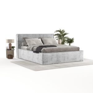 wohnli-moebel-suche-800000906318-1 POLSTERBETT Sato mit Stauraum 180/200 cm Hellgrau im Bonita Stoff Textil AltaBeds Möbel > Betten > Polsterbetten Grau