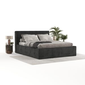 wohnli-moebel-suche-800000906343-1 POLSTERBETT Sato mit Stauraum 180/200 cm Schwarz im Bonita Stoff Textil AltaBeds Möbel > Betten > Polsterbetten Schwarz