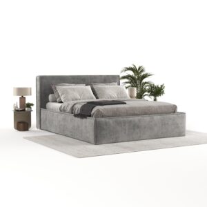 POLSTERBETT Sato mit Stauraum 180/200 cm Stahl im Terra NW Stoff Textil AltaBeds Möbel > Betten > Polsterbetten Grau