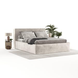 POLSTERBETT Sato mit Stauraum 200/200 cm Hellbeige im Terra NW Stoff Textil AltaBeds Möbel > Betten > Polsterbetten Beige