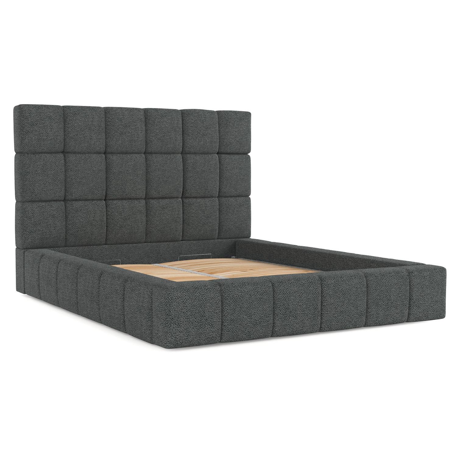 wohnli-moebel-suche-800000908234 Wohnli Möbelsuche - POLSTERBETT Skiathos mit Stauraum 180/200 cm Anthrazit im Bubble Stoff