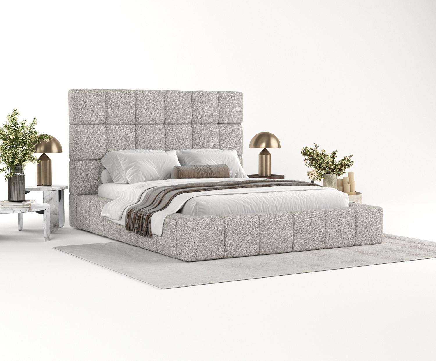 wohnli-moebel-suche-800000908248-1 POLSTERBETT Skiathos mit Stauraum 200/200 cm Grau im Bubble Stoff Textil AltaBeds Möbel > Betten > Polsterbetten Grau
