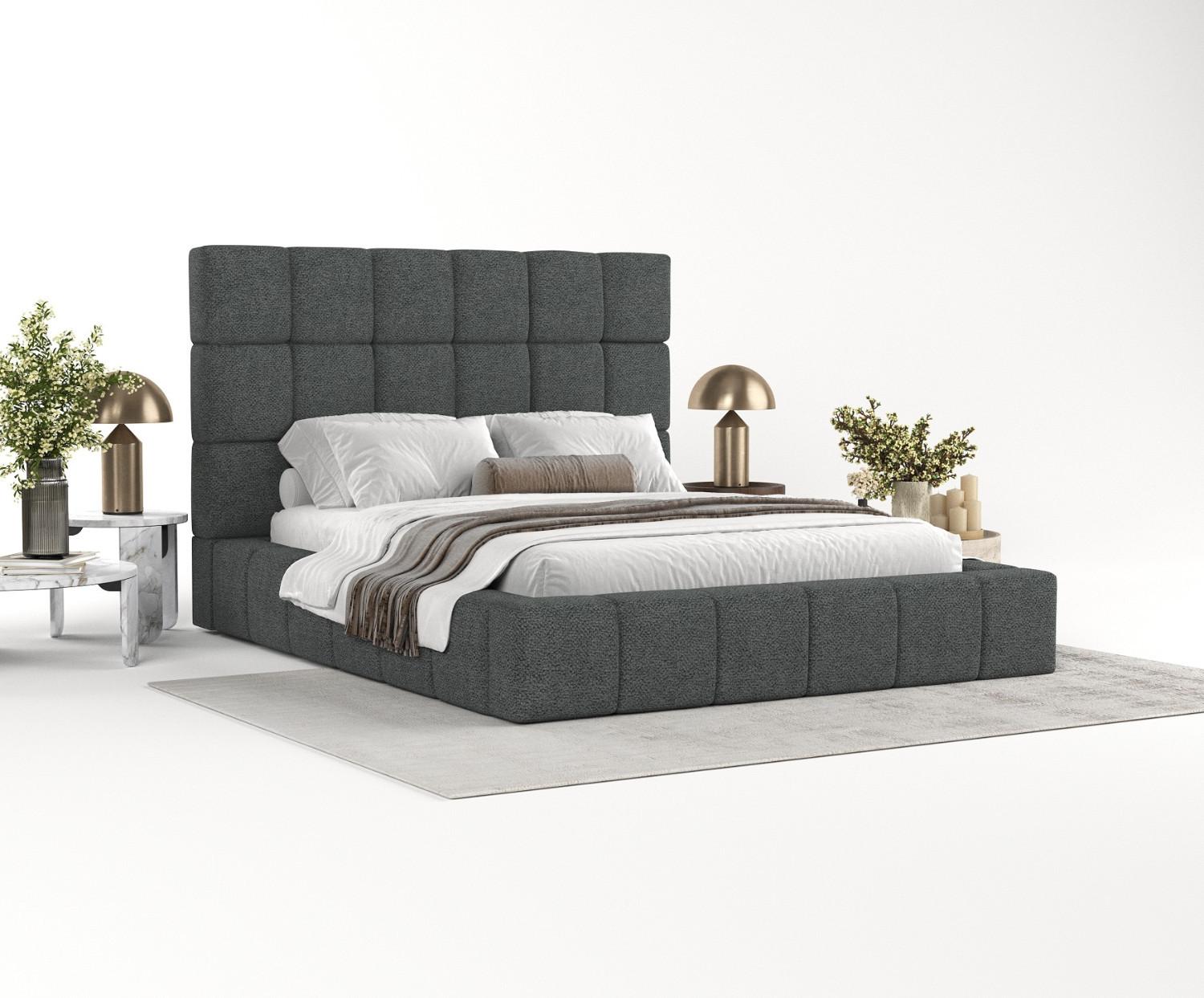wohnli-moebel-suche-800000908288-1 POLSTERBETT Skiathos mit Stauraum 160/200 cm Anthrazit im Bubble Stoff Textil AltaBeds Möbel > Betten > Polsterbetten Anthrazit