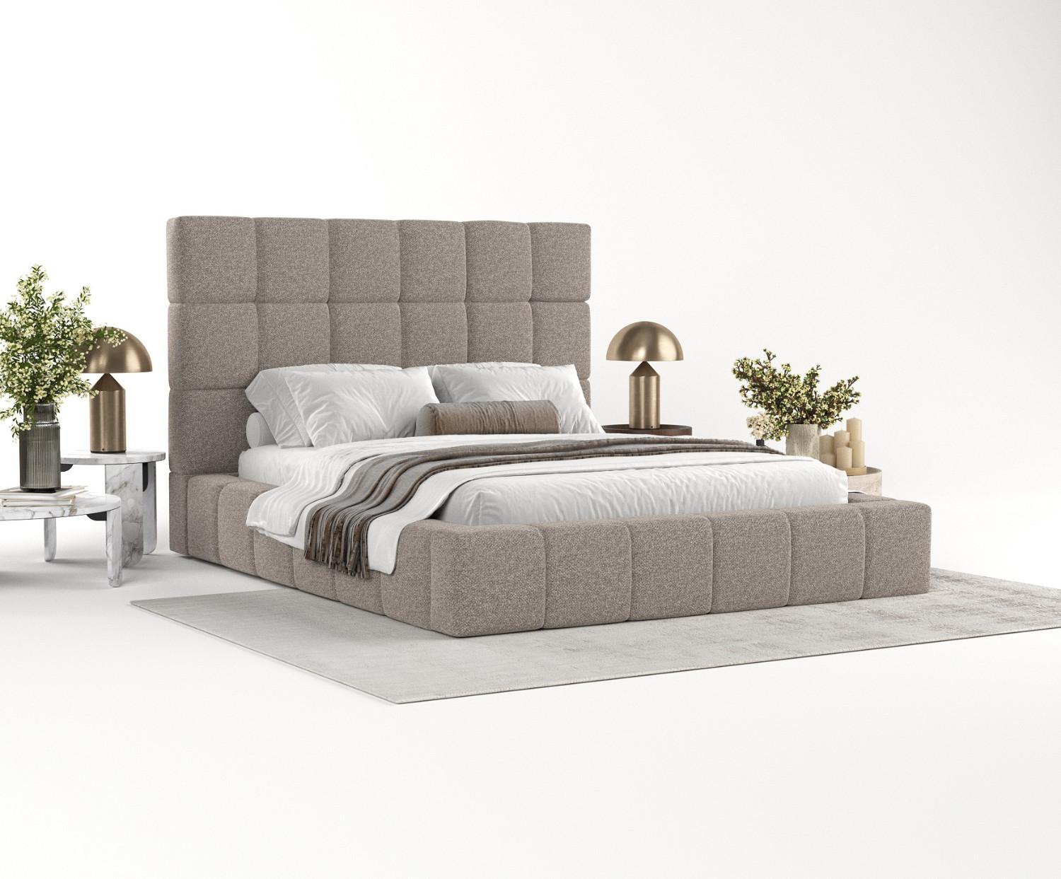 wohnli-moebel-suche-800000908300-1 POLSTERBETT Skiathos mit Stauraum 160/200 cm Beige im Bubble Stoff Textil AltaBeds Möbel > Betten > Polsterbetten Beige