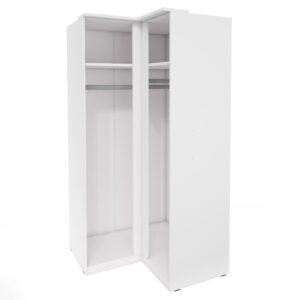 wohnli-moebel-suche-800000909309-1 DREHTÜRENSCHRANK OTTIMA 109/217/63 cm 2-türig Weiß Holzwerkstoff MASSENO Möbel > Schränke > Kleiderschränke > Drehtürenschränke Weiß