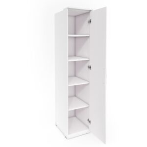 DREHTÜRENSCHRANK OTTIMA 45/217/63 cm 1-türig Weiß Holzwerkstoff MASSENO Möbel > Schränke > Kleiderschränke > Drehtürenschränke Weiß