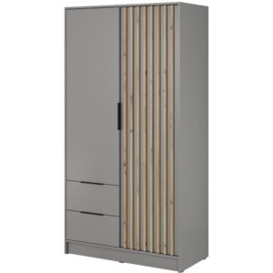 wohnli-moebel-suche-800000909350 Wohnli Möbelsuche - DREHTÜRENSCHRANK NELIANA 105/200/51 cm 2-türig Grau