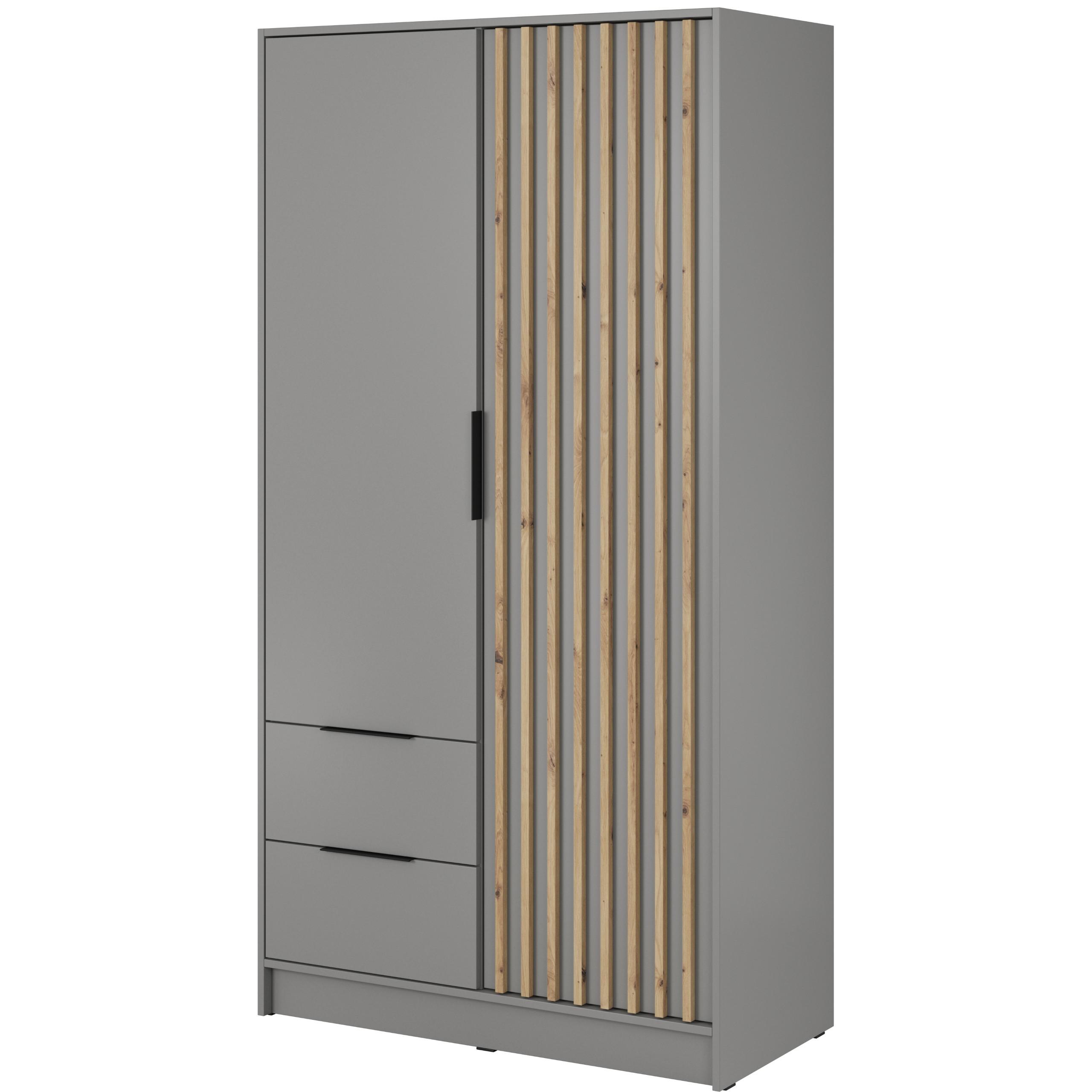 wohnli-moebel-suche-800000909350 Wohnli Möbelsuche - DREHTÜRENSCHRANK NELIANA 105/200/51 cm 2-türig Grau