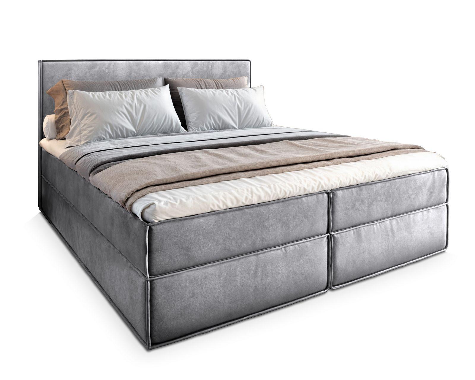 wohnli-moebel-suche-800000909395 Wohnli Möbelsuche - BOXBETT PELLIO 140x200 cm mit Matratze und Topper - Hellgrau