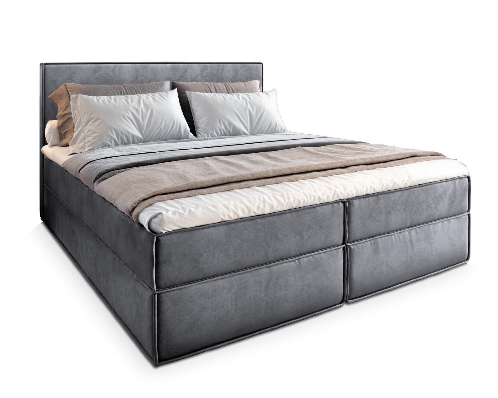 wohnli-moebel-suche-800000909406 Wohnli Möbelsuche - BOXBETT PELLIO 140x200 cm mit Matratze und Topper - Grau