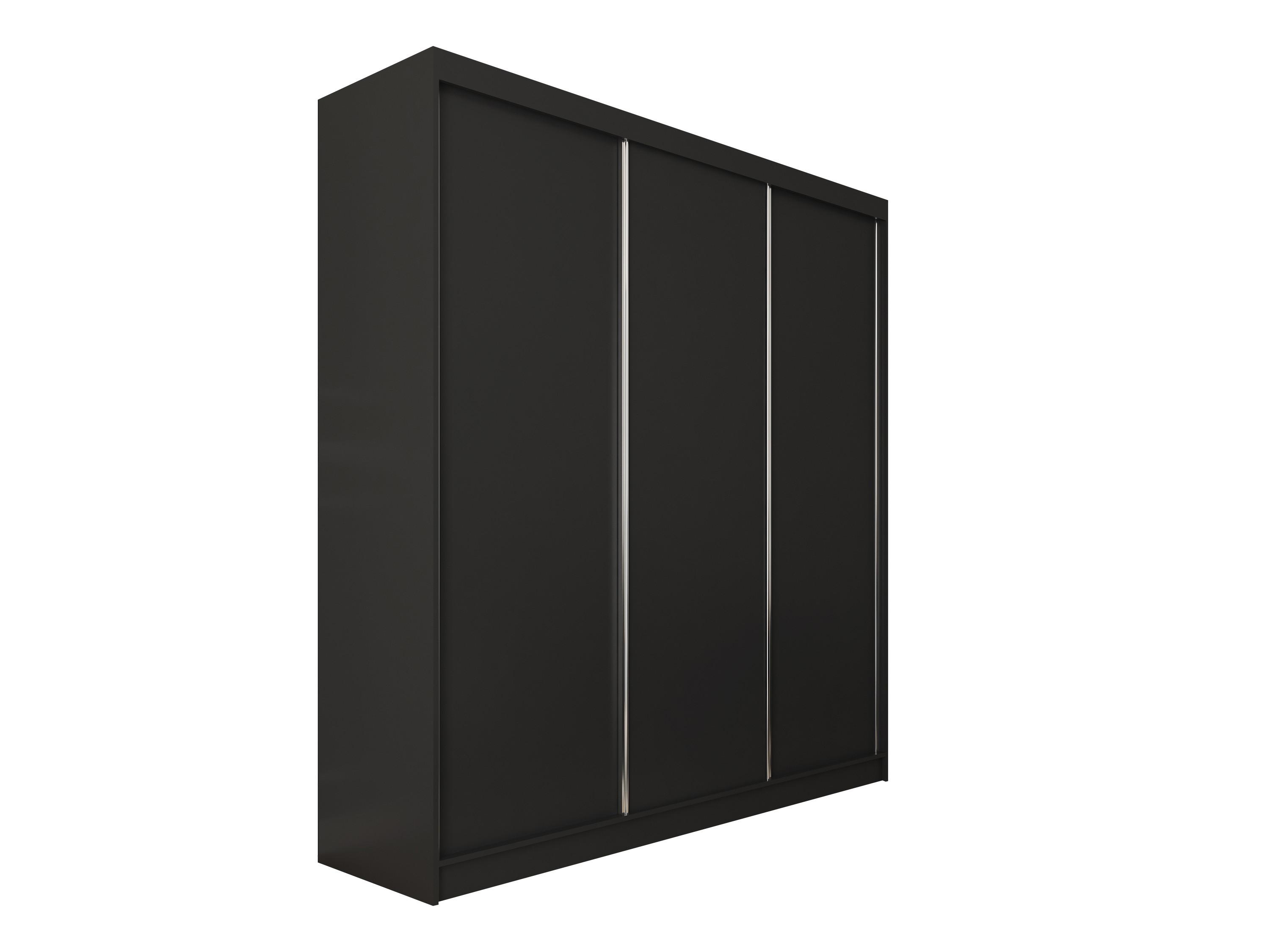 Wohnli Möbelsuche - SCHWEBETÜRENSCHRANK SOFIA 180/216/61 cm 3-türig Schwarz