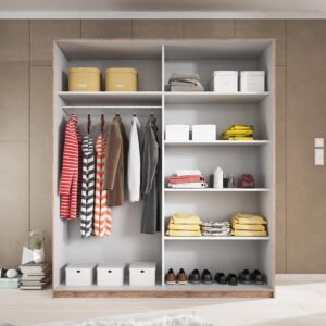 wohnli-moebel-suche-800000909573-1 SCHWEBETÜRENSCHRANK COSMICO 200/210/61 cm 2-türig Braun Holzwerkstoff MASSENO Möbel > Schränke > Kleiderschränke > Schwebetürenschränke Braun