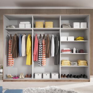 wohnli-moebel-suche-800000909597-1 SCHWEBETÜRENSCHRANK COSMICO 270/210/61 cm 2-türig Braun Holzwerkstoff MASSENO Möbel > Schränke > Kleiderschränke > Schwebetürenschränke Braun