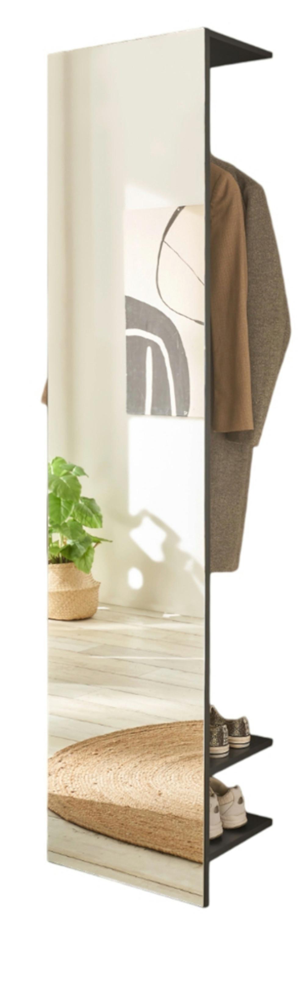 Wohnli Möbelsuche - KOMPAKTGARDEROBE grau matt 50 cm