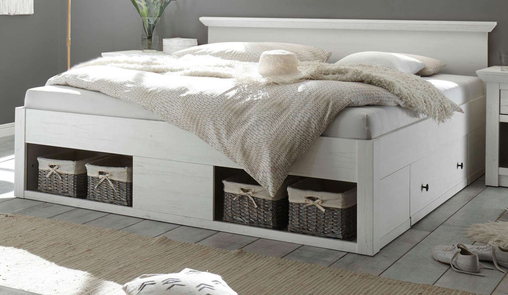 Stauraumbett mit Bettschubkasten
