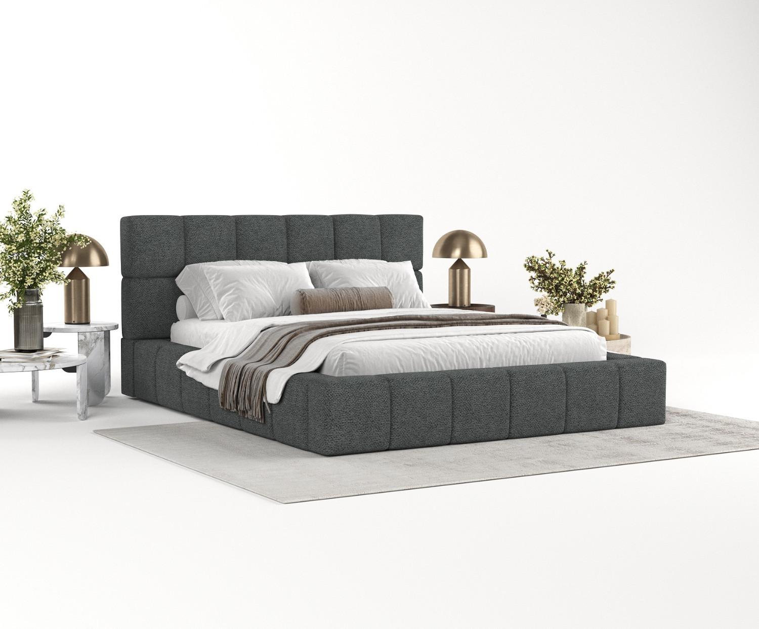 wohnli-moebel-suche-800000910255-1 POLSTERBETT Paros mit Stauraum 180/200 cm Anthrazit im Bubble Stoff Textil AltaBeds Möbel > Betten > Polsterbetten Anthrazit