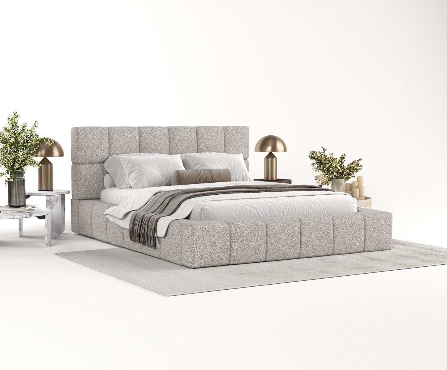 wohnli-moebel-suche-800000910280-1 POLSTERBETT Paros mit Stauraum 180/200 cm Grau im Bubble Stoff Textil AltaBeds Möbel > Betten > Polsterbetten Grau