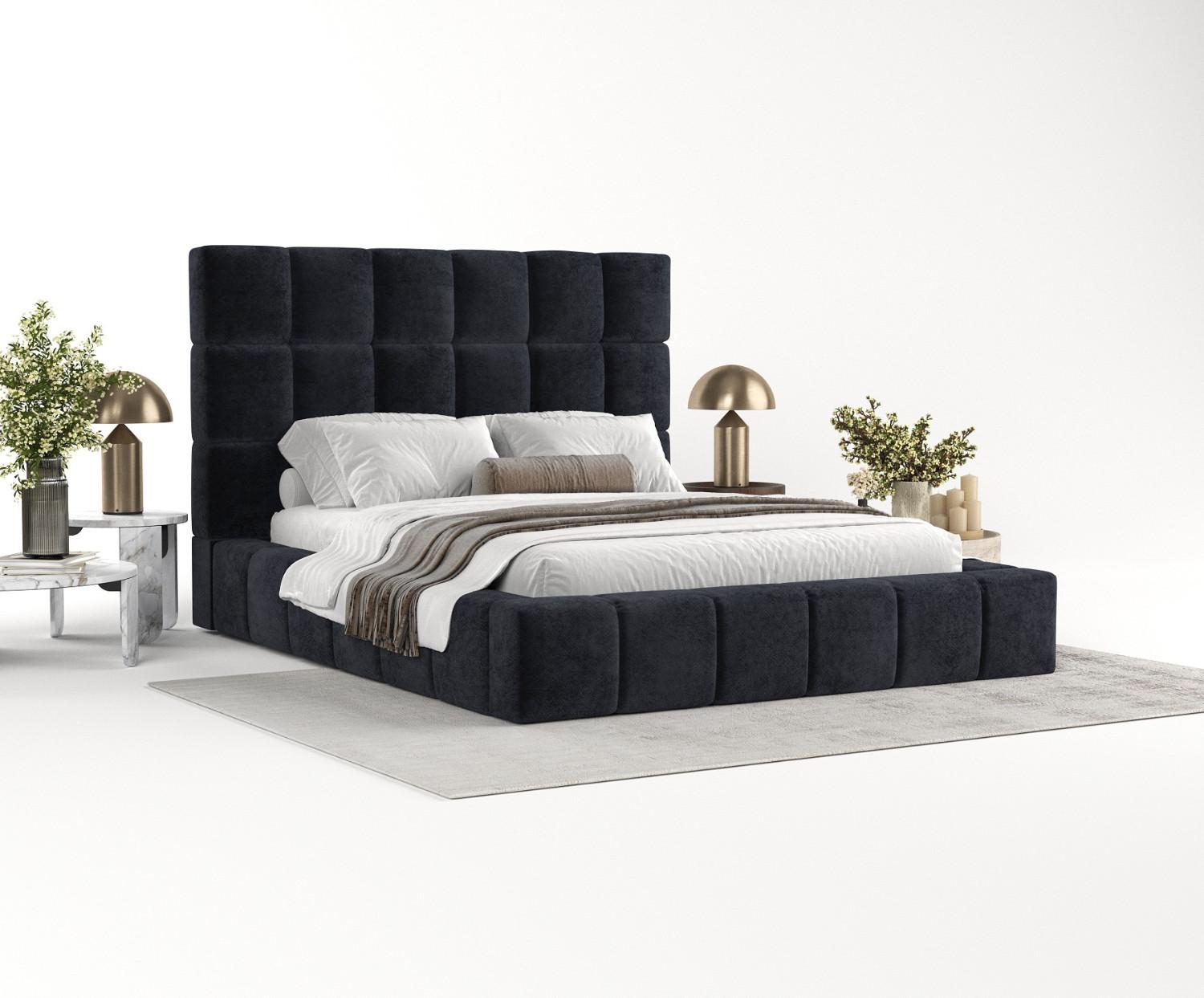 wohnli-moebel-suche-800000910334-1 POLSTERBETT Skiathos mit Stauraum 200/200 cm Schwarz im Terra NW Stoff Textil AltaBeds Möbel > Betten > Polsterbetten Schwarz