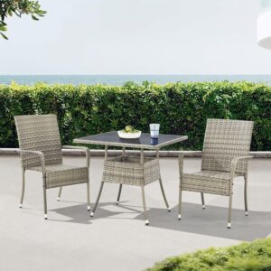 wohnli-moebel-suche-800000910452-1 GARTENTISCH Yoro grau 80x80 cm Kunststoff Juskys Garten & Outdoor > Gartenmöbel > Gartentische Grau
