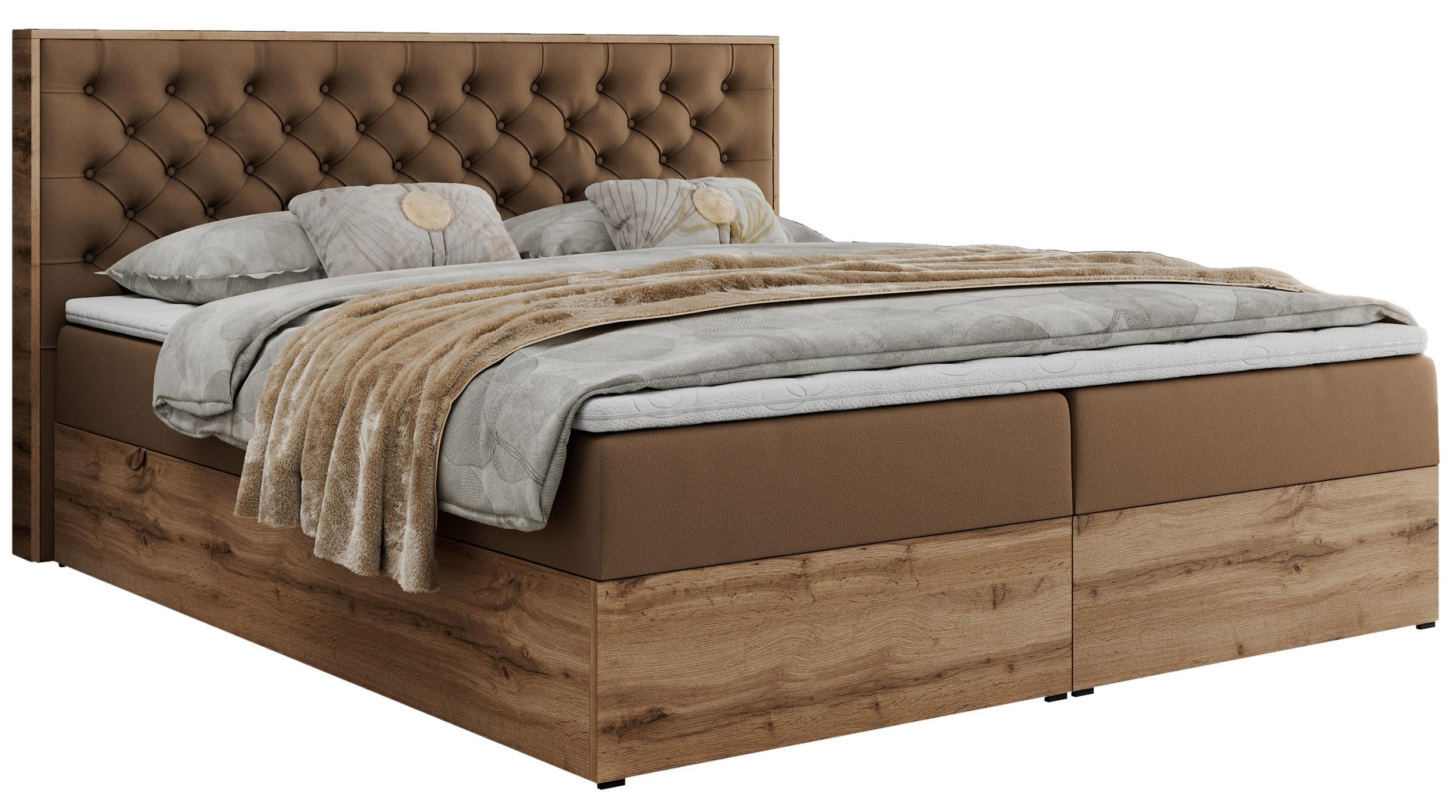 wohnli-moebel-suche-800000911454 Wohnli Möbelsuche - BOXBETT ALBERO 3 - 120/200 Braun Kunstleder - H4