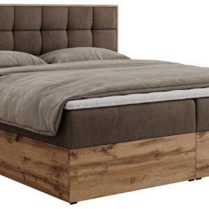 Wohnli Möbelsuche - BOXBETT ALBERO 1 - 160/200 Braun Velvet - H3