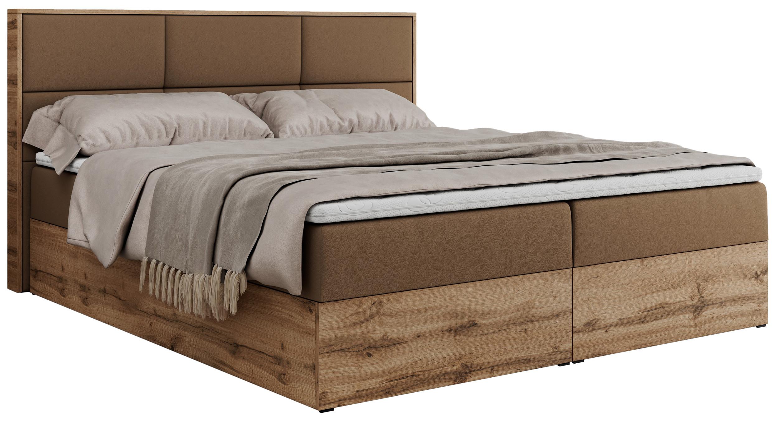 wohnli-moebel-suche-800000911475 Wohnli Möbelsuche - BOXBETT ALBERO 2 - 120/200 Braun Kunstleder - H4