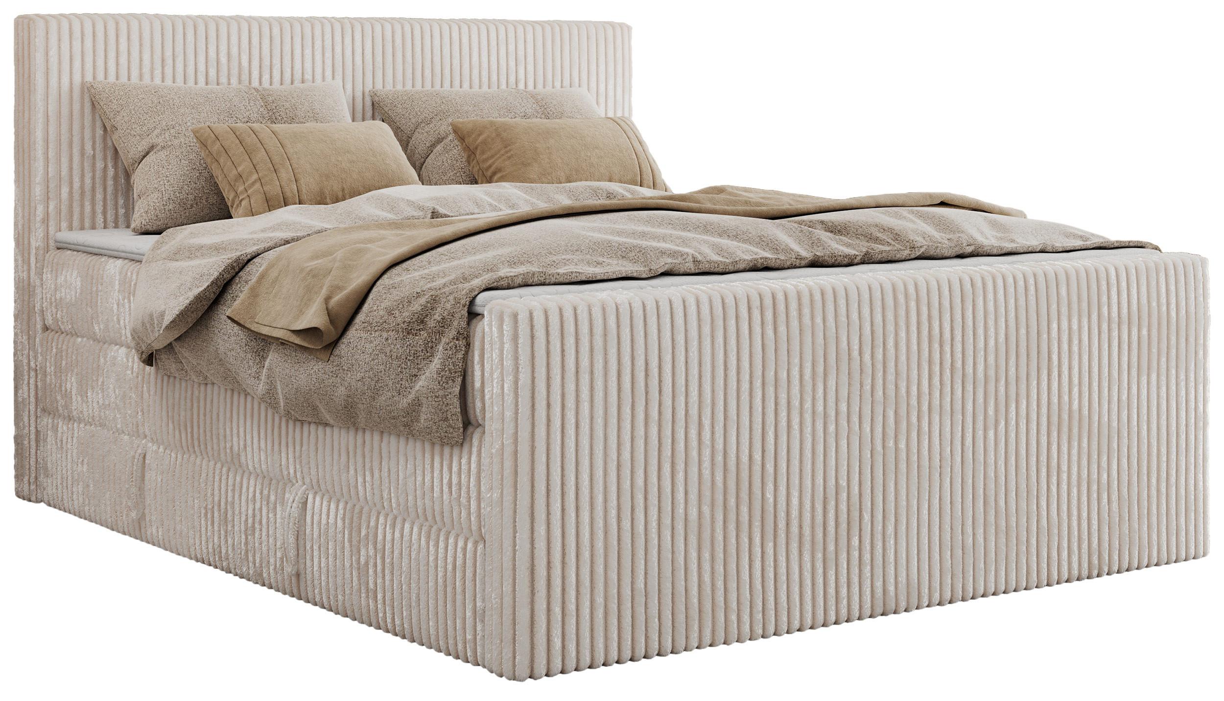 wohnli-moebel-suche-800000911495 Wohnli Möbelsuche - BOXSPRINGBETT TILIANO KING DUO 140/200 - Beige Cord - H4