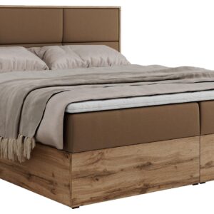 Wohnli Möbelsuche - BOXBETT ALBERO 2 - 200/200 Braun Kunstleder - H3