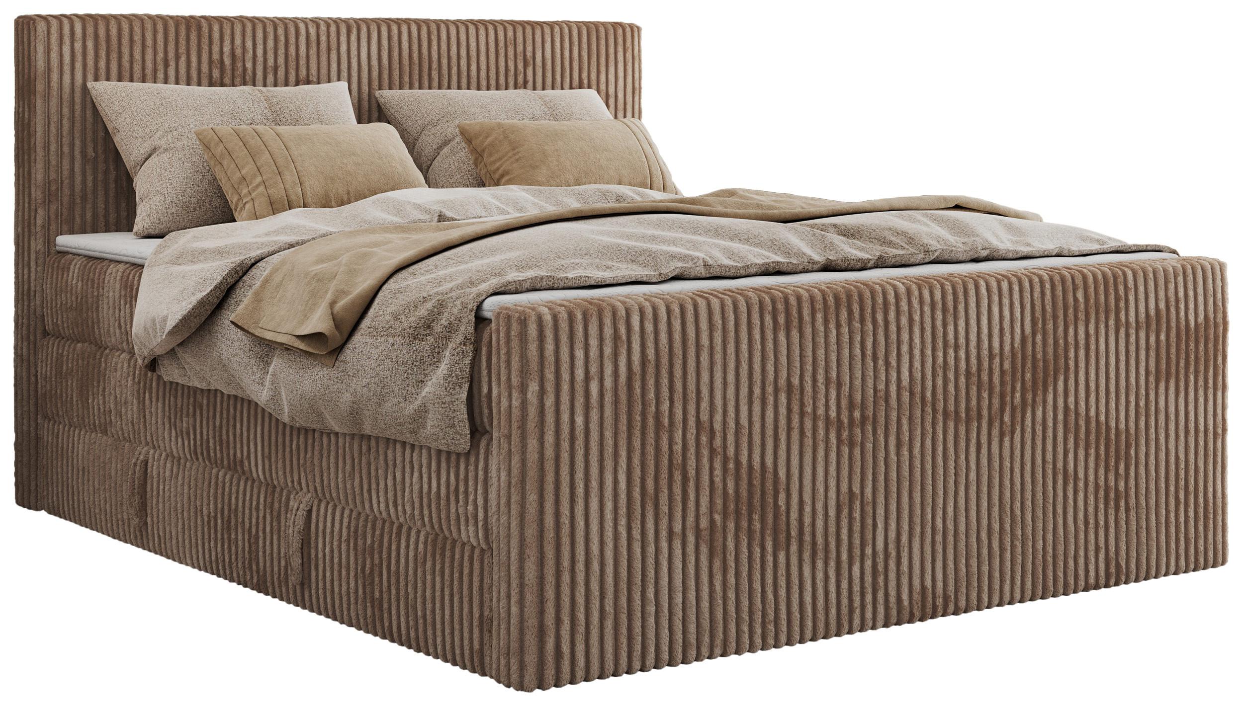 wohnli-moebel-suche-800000911525 Wohnli Möbelsuche - BOXSPRINGBETT TILIANO KING DUO 200/200 - Braun Cord - H4
