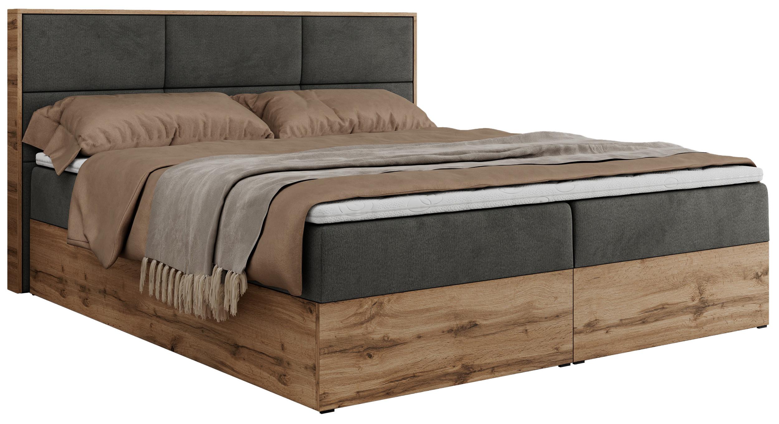 wohnli-moebel-suche-800000911538 Wohnli Möbelsuche - BOXBETT ALBERO 2 - 120/200 Dunkelgrau Velvet - H4