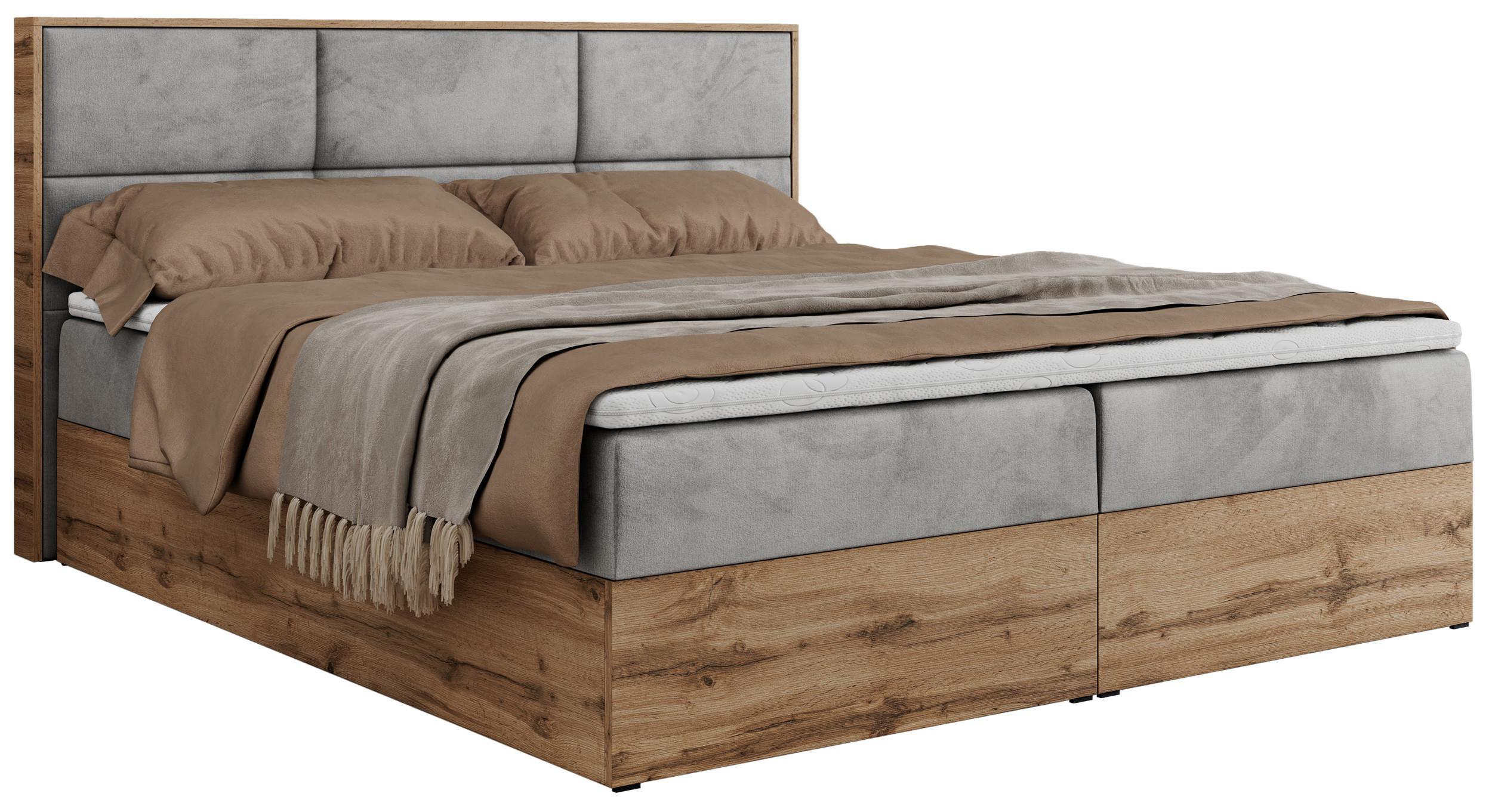 wohnli-moebel-suche-800000911586 Wohnli Möbelsuche - BOXBETT ALBERO 2 - 120/200 Hellgrau Velvet - H3