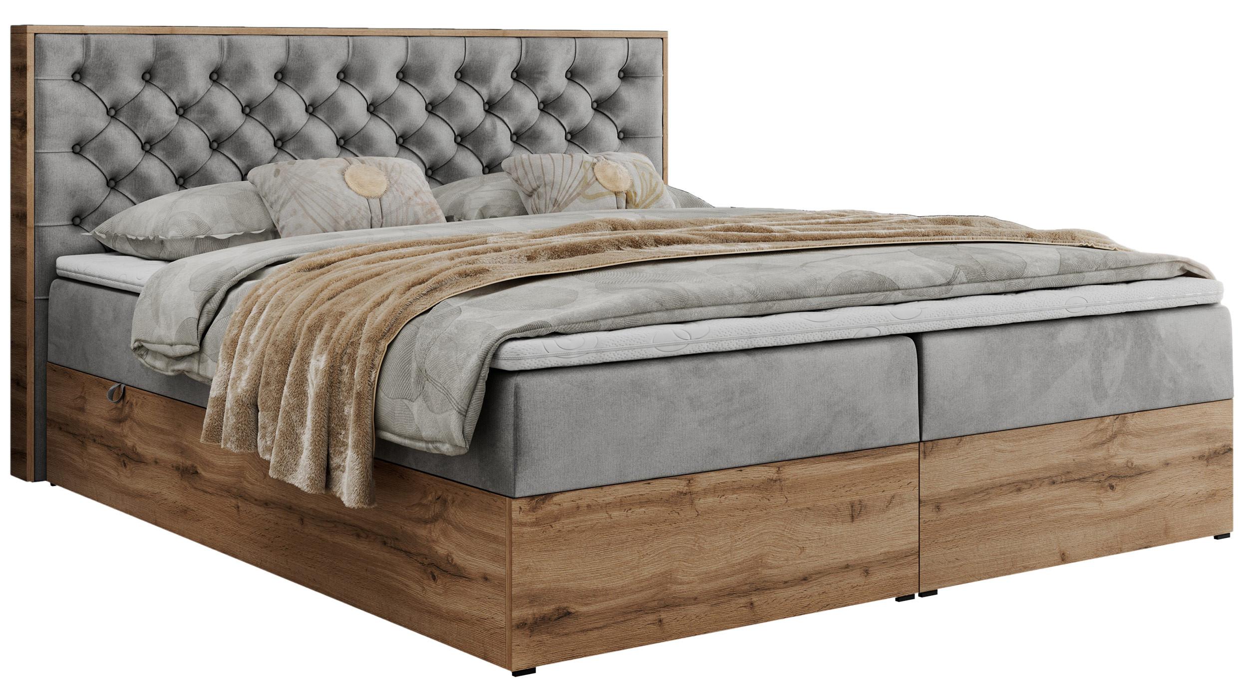 wohnli-moebel-suche-800000911636 Wohnli Möbelsuche - BOXBETT ALBERO 3 - 120/200 Hellgrau Velvet - H4