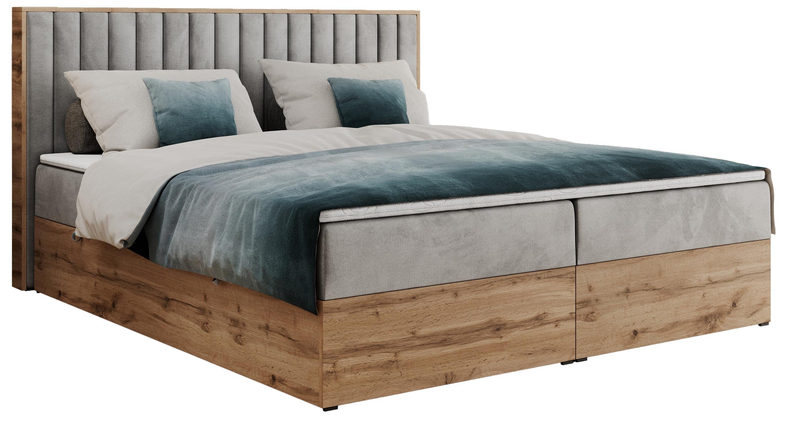 wohnli-moebel-suche-800000911660 Wohnli Möbelsuche - BOXBETT ALBERO 4 - 120/200 Hellgrau Velvet - H4