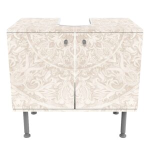 wohnli-moebel-suche-800000912482-1 WASCHBECKENUNTERSCHRANK Mandala Aquarell Muster Ornament beige 60/55/35 cm Holzwerkstoff Bilderwelten Möbel > Schränke > Badezimmerschränke > Waschbeckenunterschränke Beige