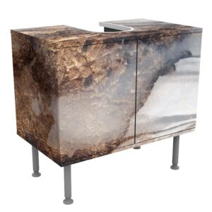 wohnli-moebel-suche-800000912525 Wohnli Möbelsuche - WASCHBECKENUNTERSCHRANK Goldener Marmor gemalt 60/55/35 cm
