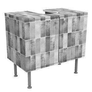 wohnli-moebel-suche-800000912527 Wohnli Möbelsuche - WASCHBECKENUNTERSCHRANK Metro Fliesen Keramikoptik Grau 60/55/35 cm