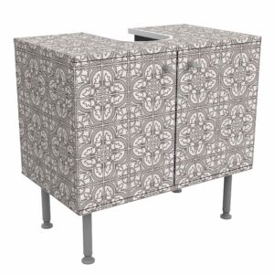 wohnli-moebel-suche-800000912570 Wohnli Möbelsuche - WASCHBECKENUNTERSCHRANK Fliesenmuster Faro grau 60/55/35 cm