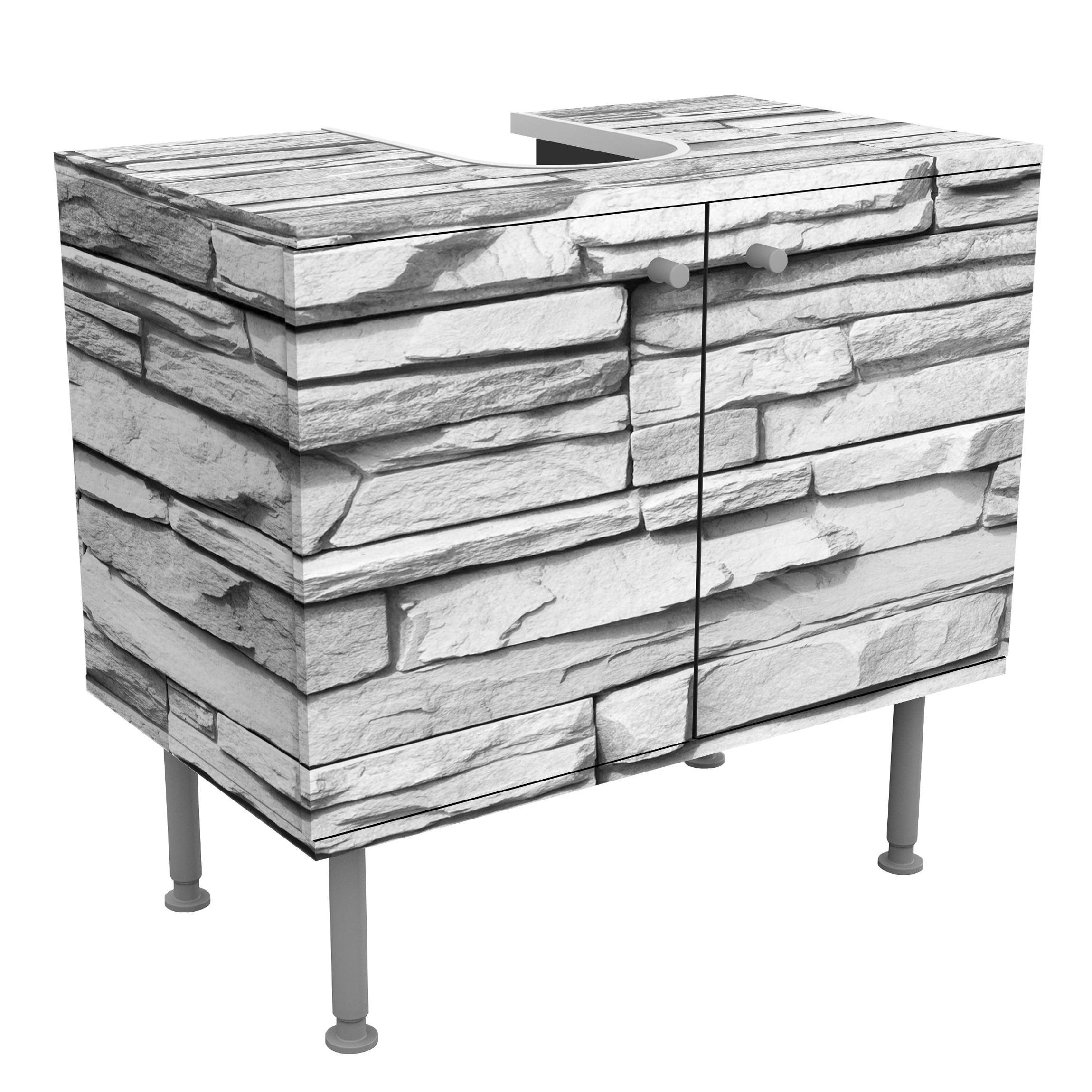 wohnli-moebel-suche-800000912573 Wohnli Möbelsuche - WASCHBECKENUNTERSCHRANK Ashlar Masonry 60/55/35 cm