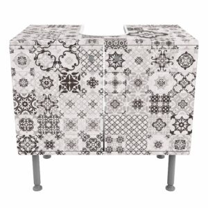wohnli-moebel-suche-800000912585-1 WASCHBECKENUNTERSCHRANK Keramikfliesen Agadir grau 60/55/35 cm Holzwerkstoff Bilderwelten Möbel > Schränke > Badezimmerschränke > Waschbeckenunterschränke Grau
